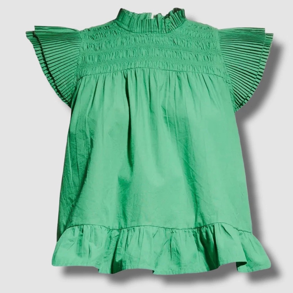 Love The Label Poppy Top in Kelly Green $175 Size Small - Picture 2 of 11